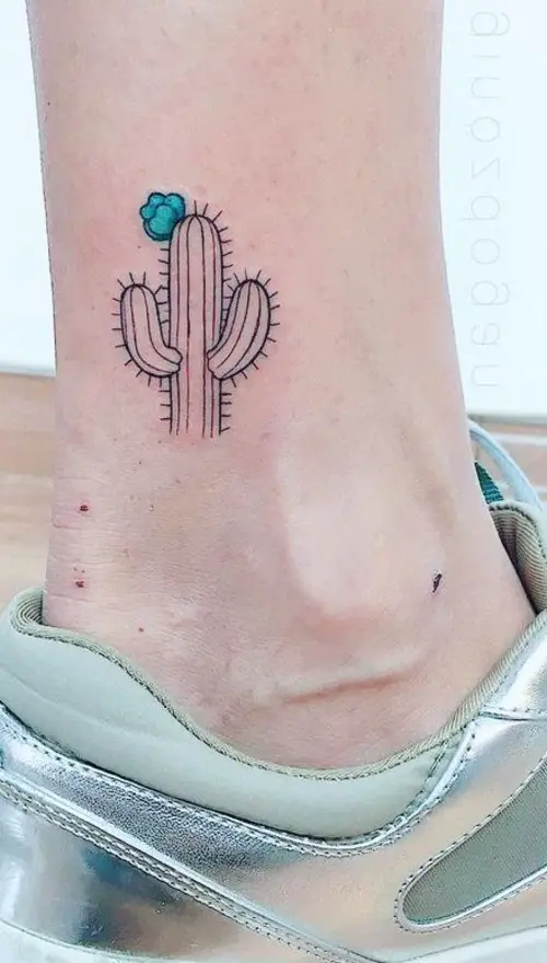 Simple Cactus Tattoo