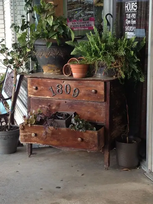 Ideas to Display Plants in New and Old Furniture 37