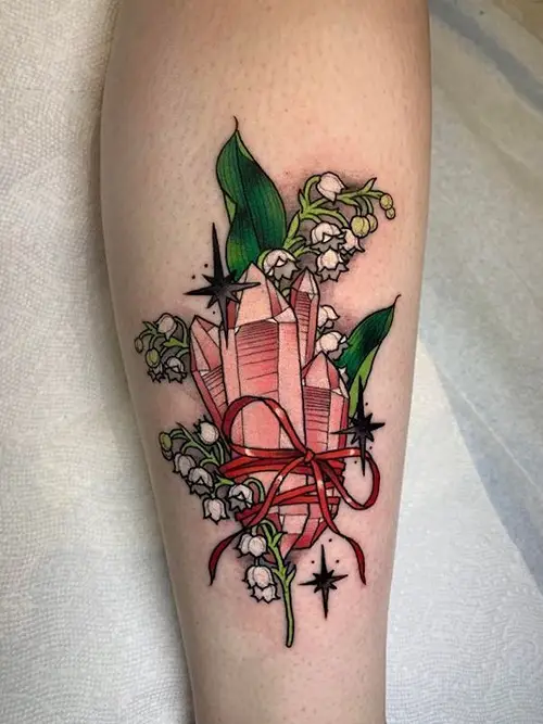 Lily of the Valley Tied to Rubies