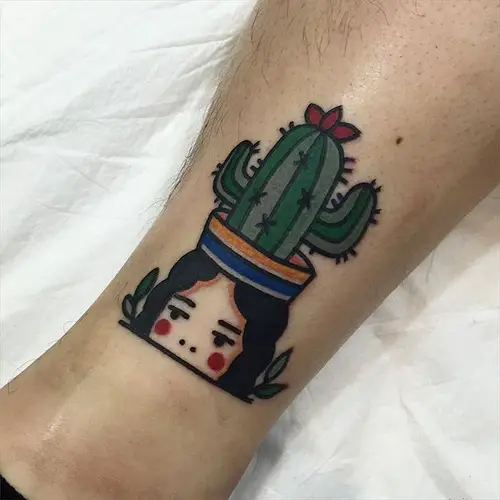 Girl wearing a Cactus Pot Hat