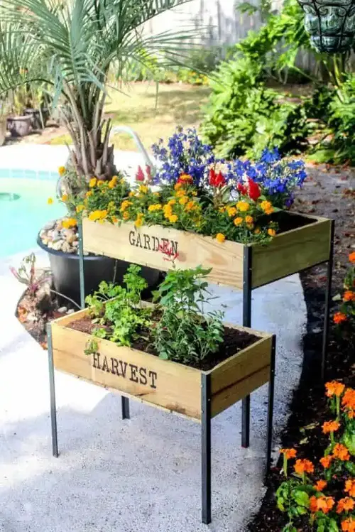 Ideas to Display Plants in Wooden Drawers Repurposed as Plant Stands