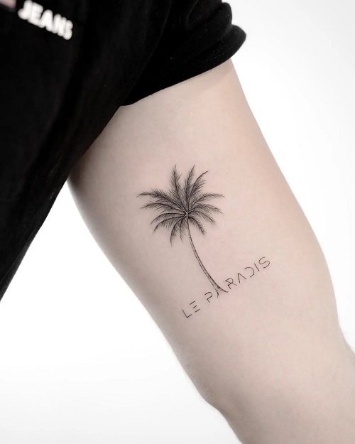 Le Paradis Ink with Palm Tree tattoo