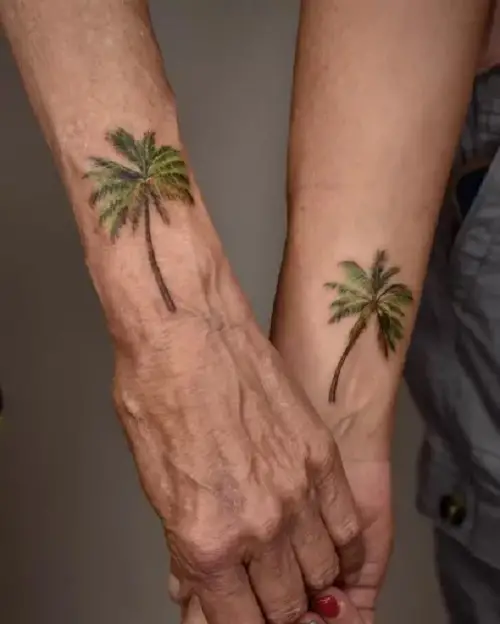 Palm Tree Couple Tattoo