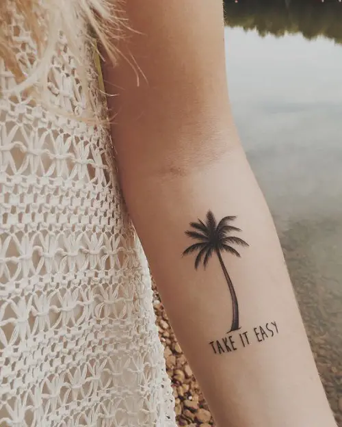 Take it Easy Quote tattoo 7