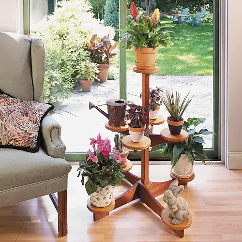 Multi-Level Indoor Plant Stand
