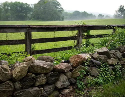 Vegetable Garden Old Stone Fence Ideas
