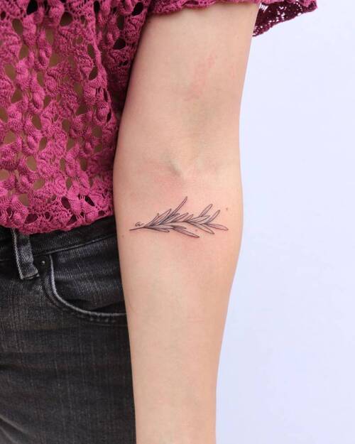 Rosemary Forearm Tattoo