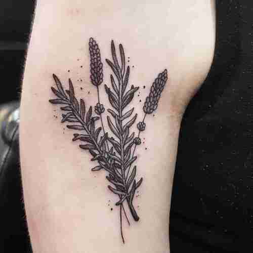 Dark Rosemary Tattoo Idea