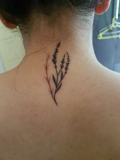 Rosemary on the Back of the Neck tattoo