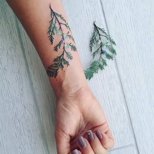 Forearm Body Art with Rosemary tattoo