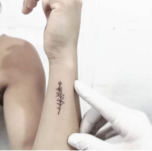 Small Rosemary Tattoo Idea