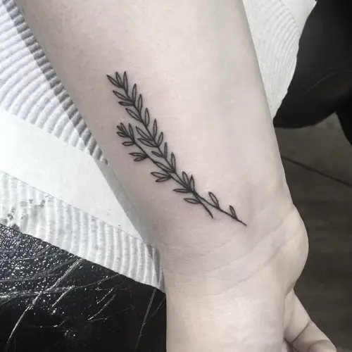 Rosemary Sprig Body Art tattoo
