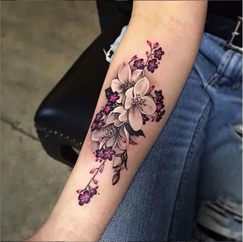 Realistic Orchid Tattoo