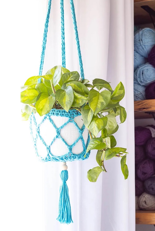 DIY Pothos Crochet Hanger