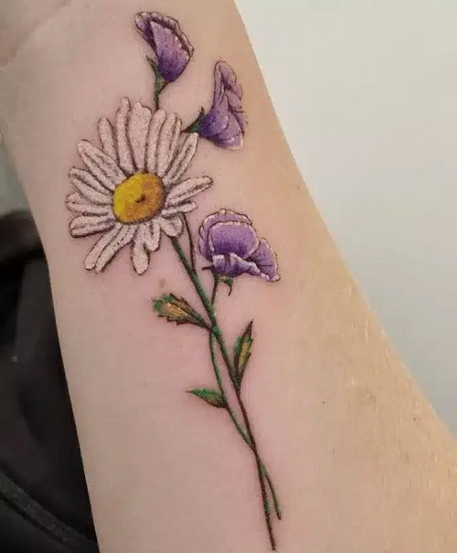April Birth Flower tattoo