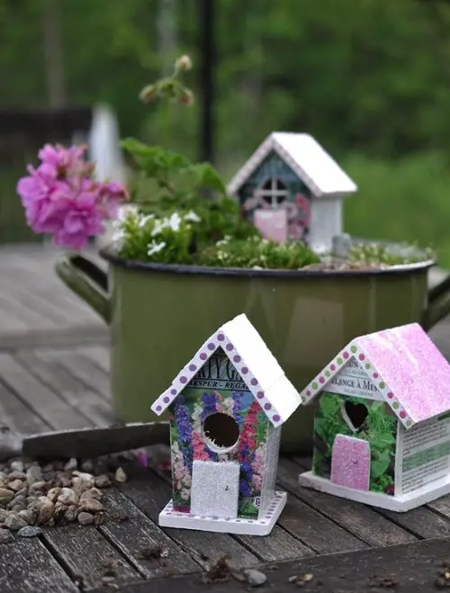 Tabletop Fairy Garden with a House