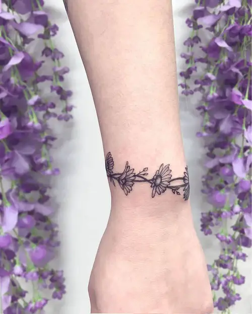 Daisy Bracelet Elegance tattoo ideas