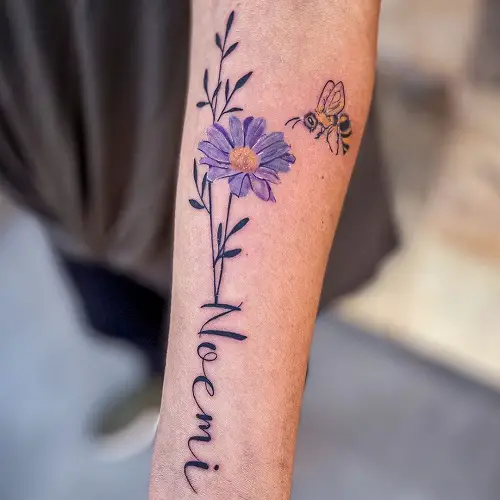 April Birth Flower Tattoo