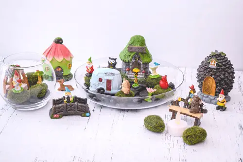 DIY Tabletop Fairy Garden Glass Bowl
