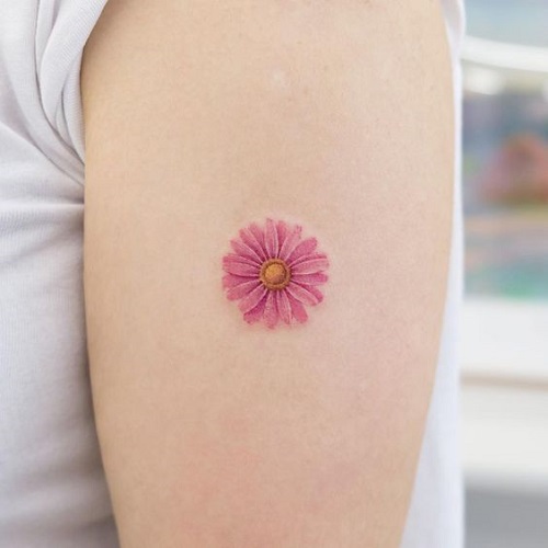 Feminine Pink Daisies tattoo ideas