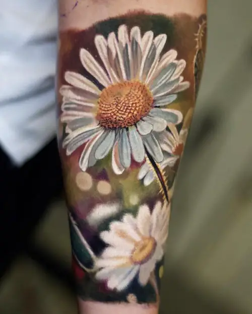 Graceful White Daisy tattoo ideas