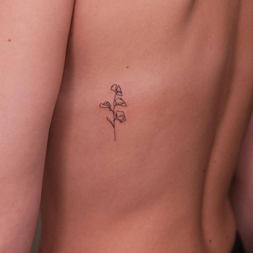 Mini April Birth Month Flower tattoo