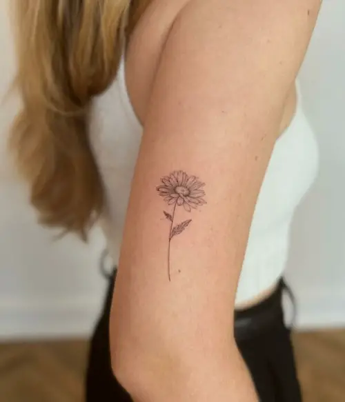 Minimal Daisy Beauty tattoo