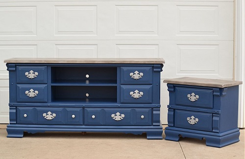Old DIY Dresser as a TV Stand
