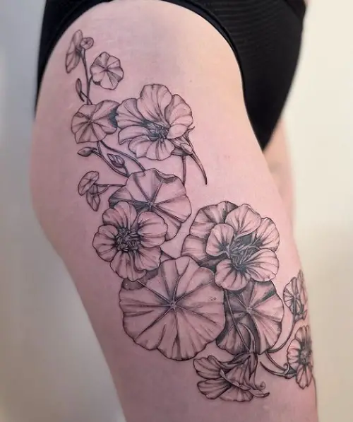 Petunia Thigh Body Art