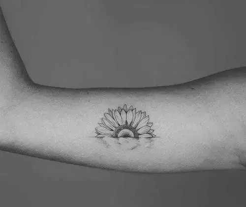 Setting Sunflower Tattoo