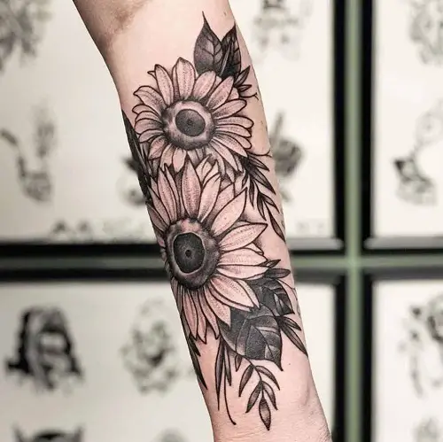 Sunflower Sleeve Design Idea