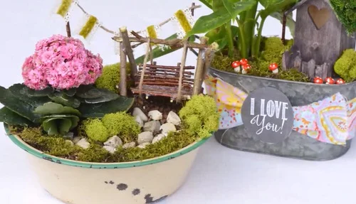 DIY Tabletop Fairy Garden in a Bowl