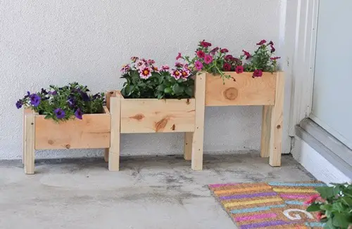 DIY Wooden Crate Plant Stand