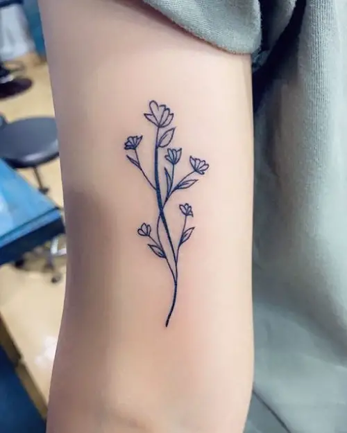 Shaded Flower Tattoo