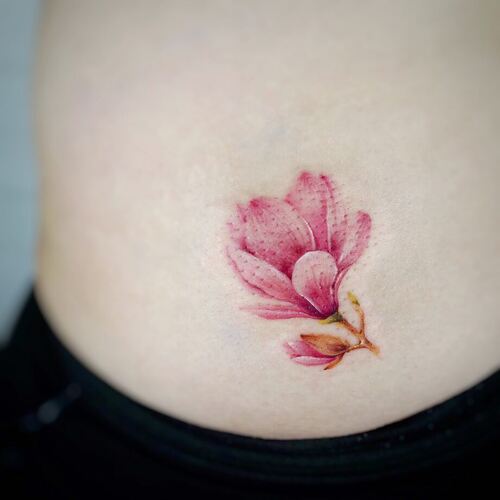 Delicate Magnolia on the Waistline