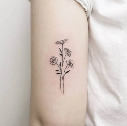Flower Stems on the Arm tattoo