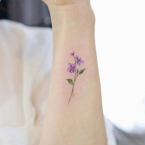 Purple Flower Tattoo