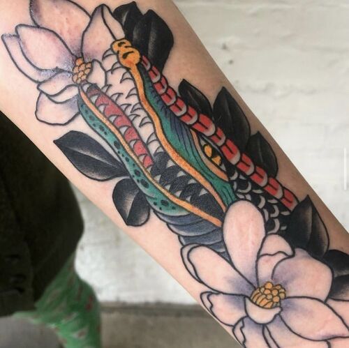 White Magnolias and Gator Ink