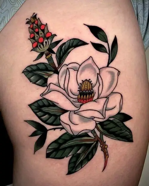 White Magnolia on the Thigh