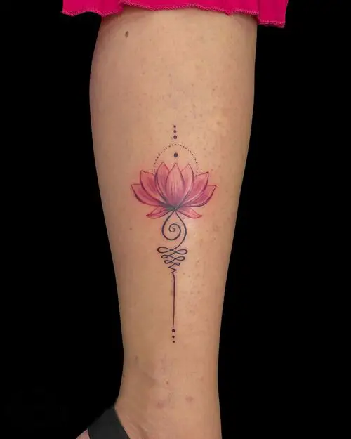 Pink Lotus Blossom Ink Tattoo
