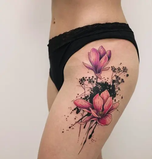 Realistic Magnolia Thigh Piece