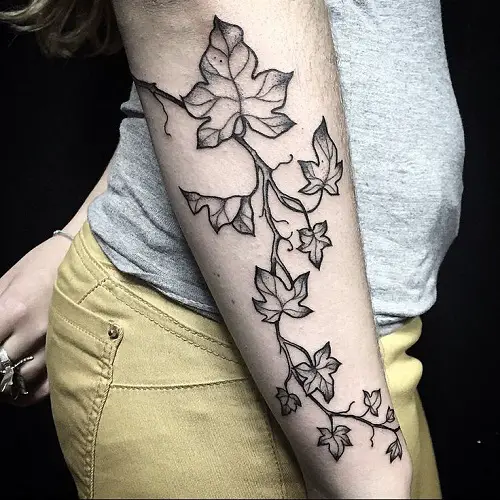 Dark Poison Ivy Tattoo Idea