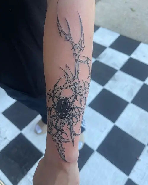 Cyber Sigil Spider Tattoo Idea