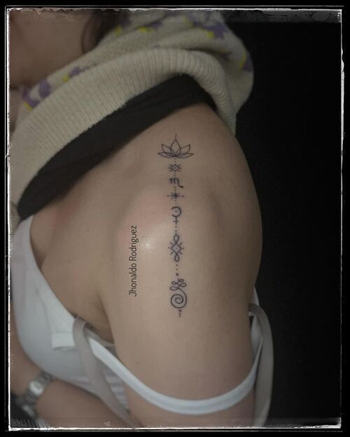 Lotus Mandala Line Art Design Tattoo