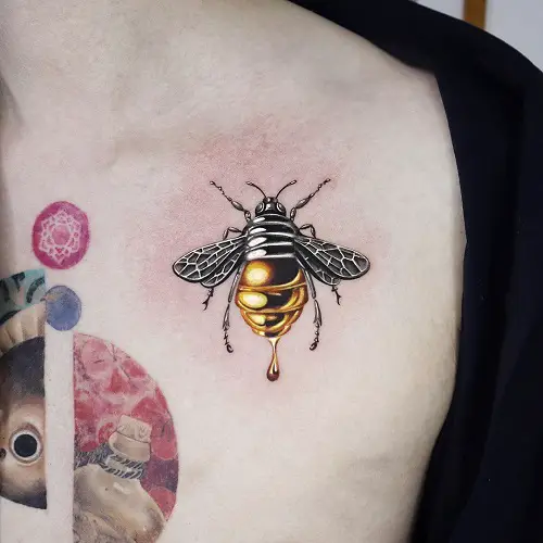 Shiny Bumble Bee Tattoo