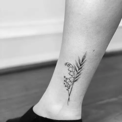 Lily of the Valley Flower Tattoo