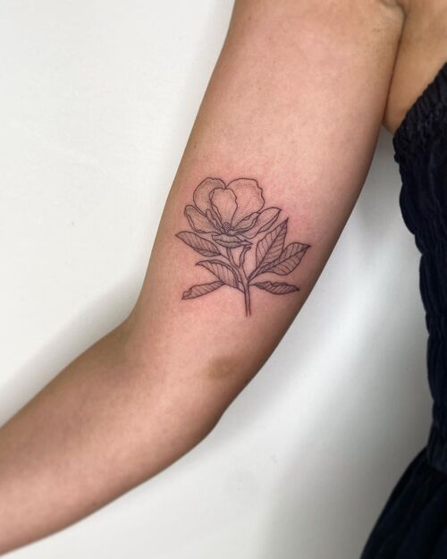 Magnolia Tattoo Arm Design