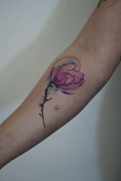 Pink Magnolia Tattoo