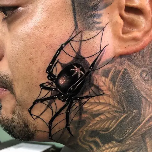 Face Ink Idea with Spider