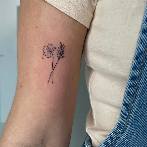 Delicate Violet Body Art Idea